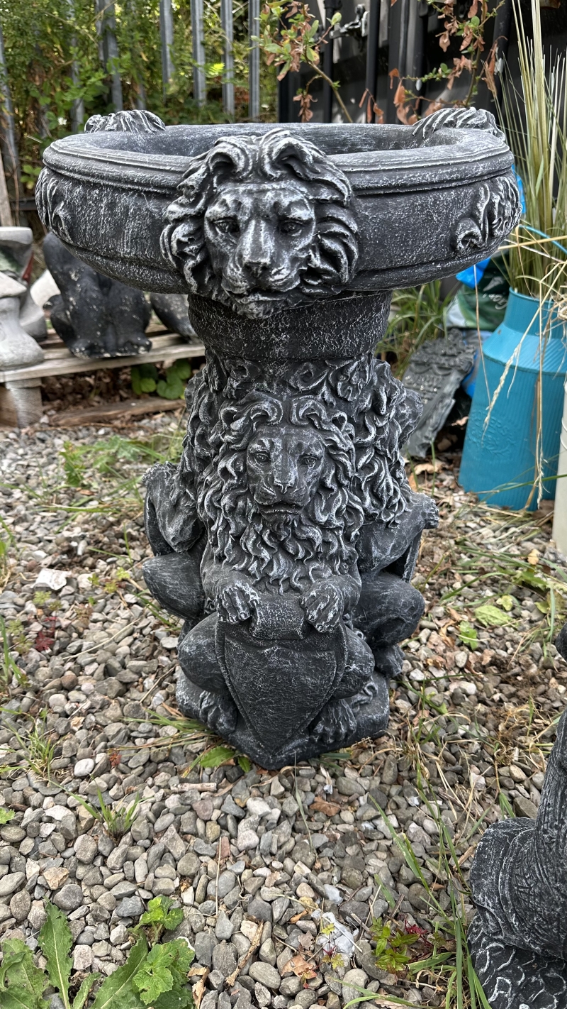 Lion Bird Bath 