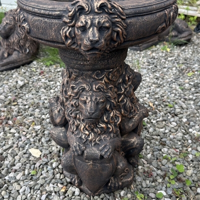 Lion Bird Bath 