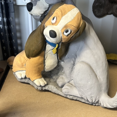 Two Cuddling Dogs 